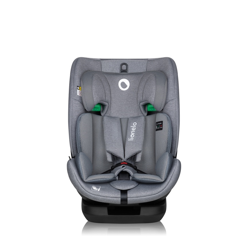 Lionelo - Παιδικό κάθισμα αυτοκινήτου με περιστρεφόμενη βάση LAVENDER i-Size 76-150 cm Grey Stone