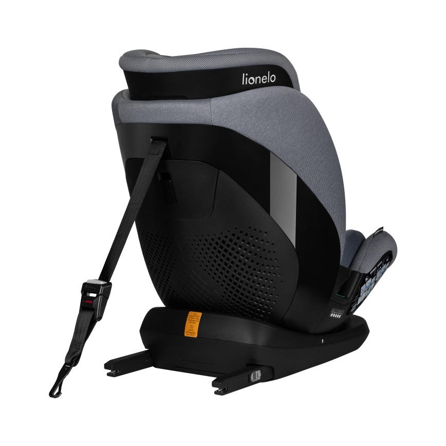 Lionelo - Παιδικό κάθισμα αυτοκινήτου με περιστρεφόμενη βάση LAVENDER i-Size 76-150 cm Grey Stone