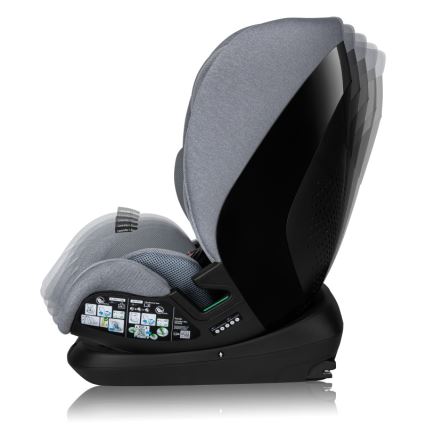Lionelo - Παιδικό κάθισμα αυτοκινήτου με περιστρεφόμενη βάση LAVENDER i-Size 76-150 cm Grey Stone