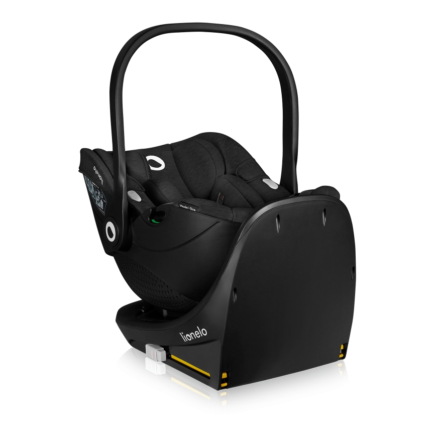 Lionelo - Παιδικό κάθισμα αυτοκινήτου με περιστρεφόμενη βάση MOXIE SET i-Size 40-87 cm Black Carbon