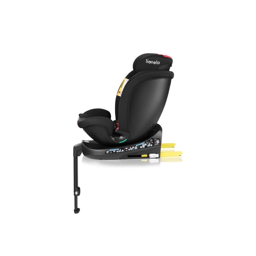Lionelo - Παιδικό κάθισμα αυτοκινήτου με περιστρεφόμενη βάση NAVY i-Size 40-150 cm μαύρο/κόκκινο