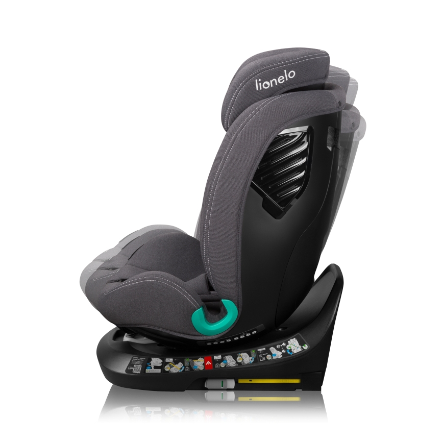 Lionelo - Παιδικό κάθισμα αυτοκινήτου με περιστρεφόμενη βάση BASTIAAN ONE i-Size 40-150 cm Πέτρινο γκρι