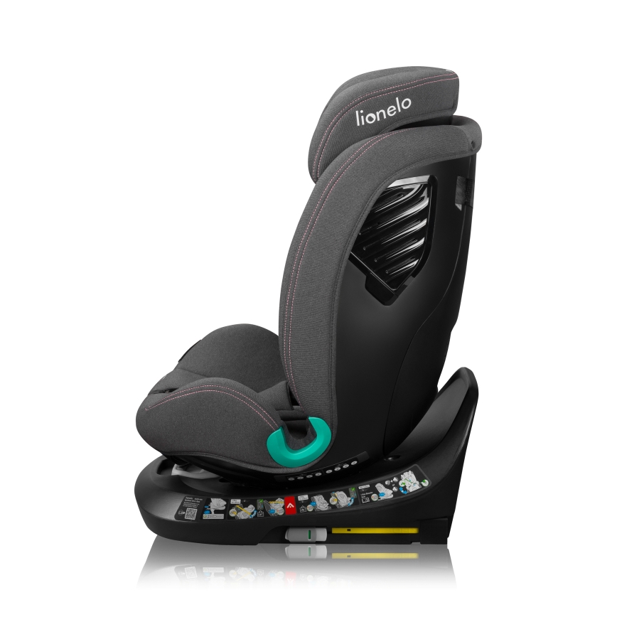 Lionelo - Παιδικό κάθισμα αυτοκινήτου περιστρεφόμενο με βάση BASTIAAN ONE i-Size 40-150 cm Ροζ Τριαντάφυλλο