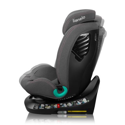 Lionelo - Παιδικό κάθισμα αυτοκινήτου περιστρεφόμενο με βάση BASTIAAN ONE i-Size 40-150 cm Ροζ Τριαντάφυλλο