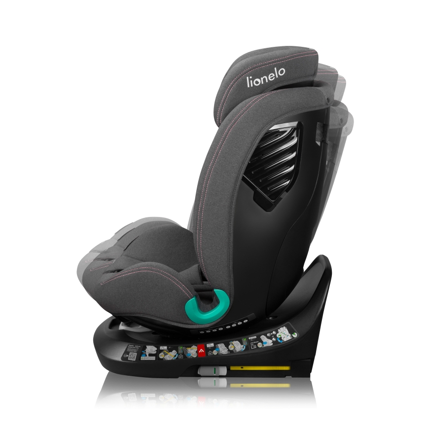 Lionelo - Παιδικό κάθισμα αυτοκινήτου περιστρεφόμενο με βάση BASTIAAN ONE i-Size 40-150 cm Ροζ Τριαντάφυλλο