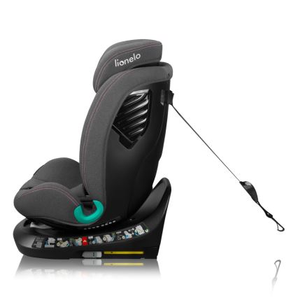 Lionelo - Παιδικό κάθισμα αυτοκινήτου περιστρεφόμενο με βάση BASTIAAN ONE i-Size 40-150 cm Ροζ Τριαντάφυλλο
