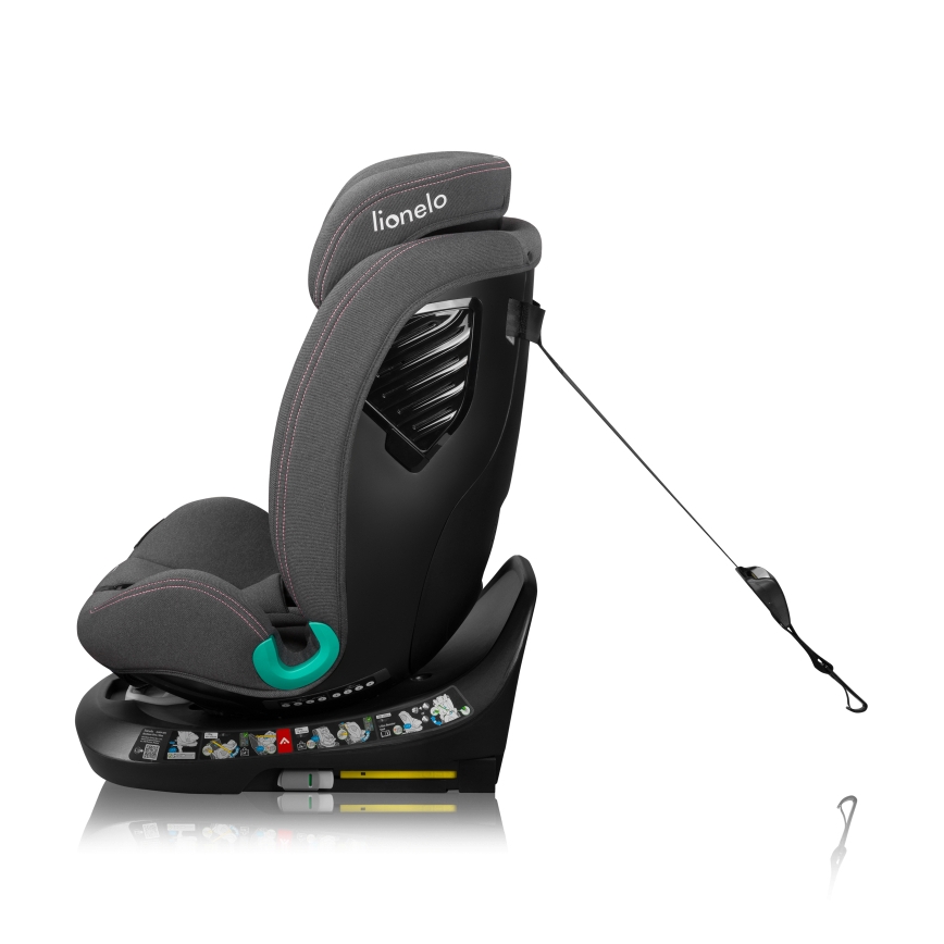 Lionelo - Παιδικό κάθισμα αυτοκινήτου περιστρεφόμενο με βάση BASTIAAN ONE i-Size 40-150 cm Ροζ Τριαντάφυλλο