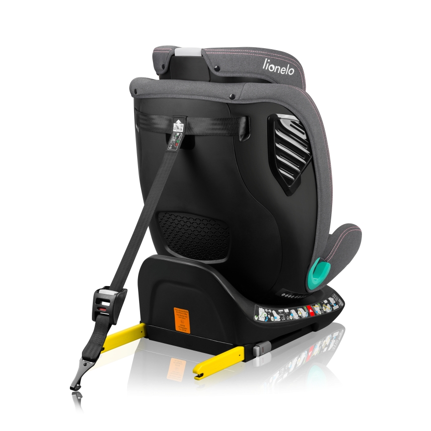 Lionelo - Παιδικό κάθισμα αυτοκινήτου περιστρεφόμενο με βάση BASTIAAN ONE i-Size 40-150 cm Ροζ Τριαντάφυλλο