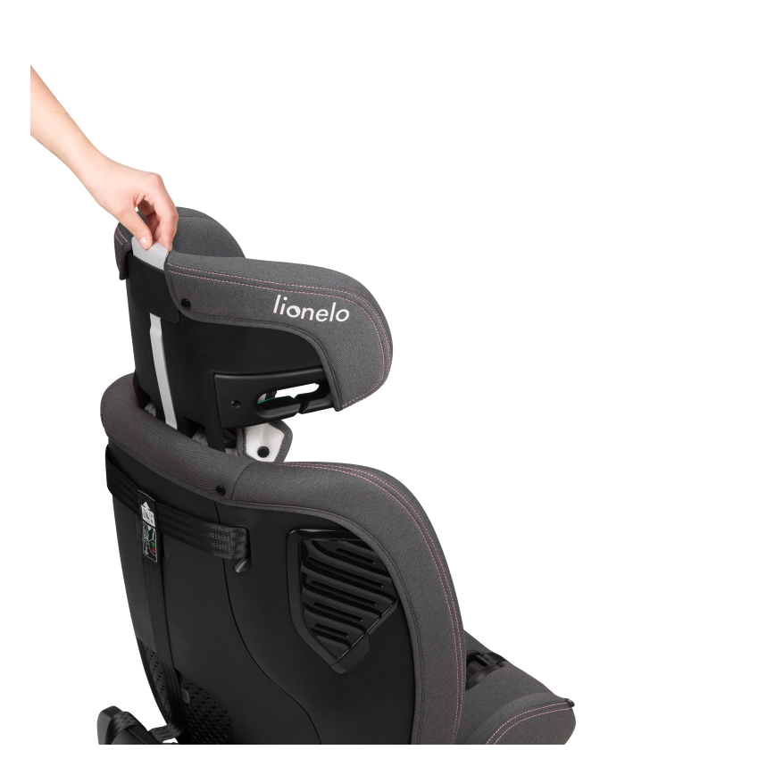 Lionelo - Παιδικό κάθισμα αυτοκινήτου περιστρεφόμενο με βάση BASTIAAN ONE i-Size 40-150 cm Ροζ Τριαντάφυλλο