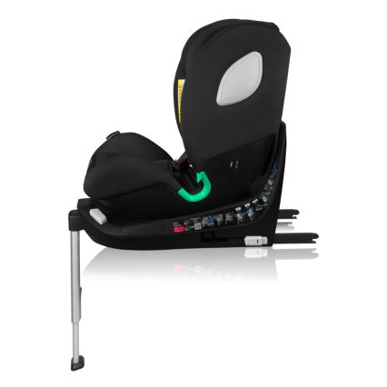 Lionelo - Περιστρεφόμενο παιδικό κάθισμα αυτοκινήτου BRAAM AIR με βάση, i-Size 40-150 cm, Μαύρο Carbon