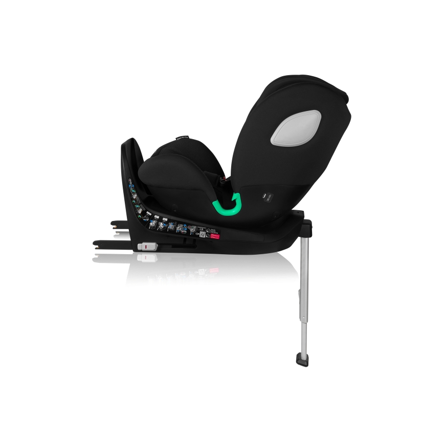 Lionelo - Περιστρεφόμενο παιδικό κάθισμα αυτοκινήτου BRAAM AIR με βάση, i-Size 40-150 cm, Μαύρο Carbon