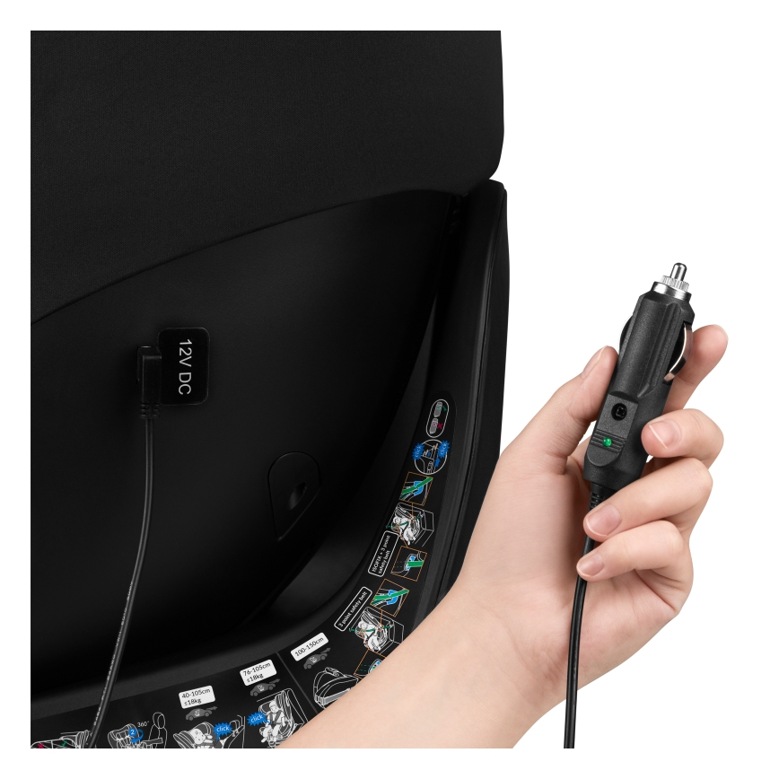 Lionelo - Περιστρεφόμενο παιδικό κάθισμα αυτοκινήτου BRAAM AIR με βάση, i-Size 40-150 cm, Μαύρο Carbon