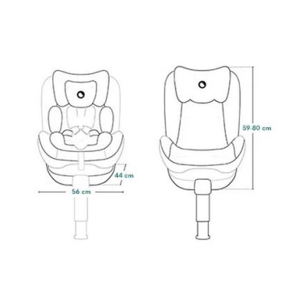 Lionelo - Περιστρεφόμενο παιδικό κάθισμα αυτοκινήτου BRAAM AIR με βάση, i-Size 40-150 cm, Μαύρο Carbon