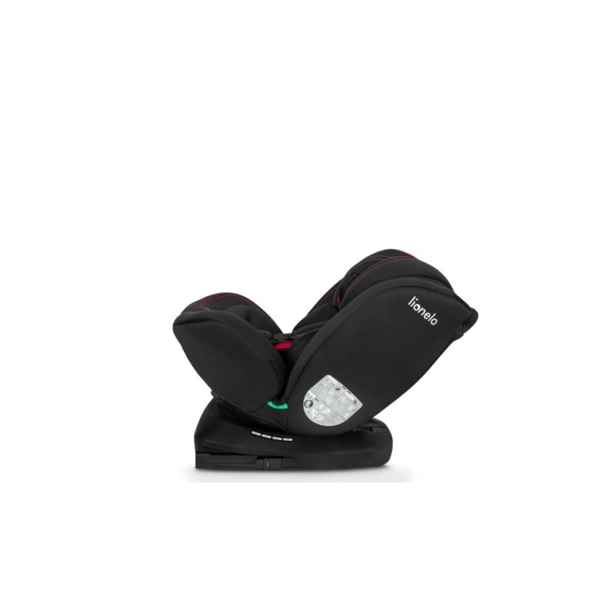 Lionelo - Παιδικό κάθισμα αυτοκινήτου BASTIAAN i-Size 40-150 εκ. μαύρο/κόκκινο