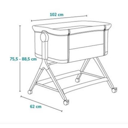 Lionelo - Παιδικό κρεβάτι 3 σε 1 LEONIE PLUS γκρι