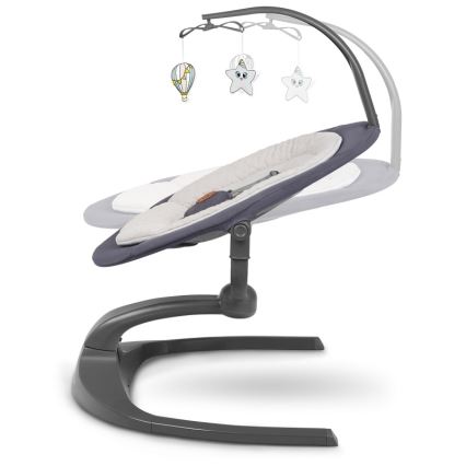 Lionelo - Παιδικό κουνιστήρι με μελωδία RINA 4xAA Γκρι Μπετόν + τηλεχειριστήριο