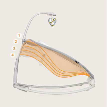 Lionelo - Παιδικό κουνιστό κάθισμα με δόνηση και μελωδία PASCAL 2xAA γκρι