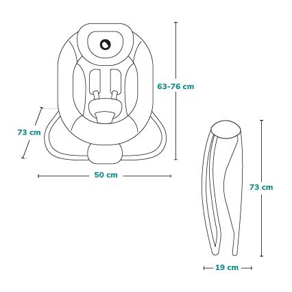 Lionelo - Παιδικό κουνιστό κάθισμα με δόνηση και μελωδία PASCAL 2xAA γκρι
