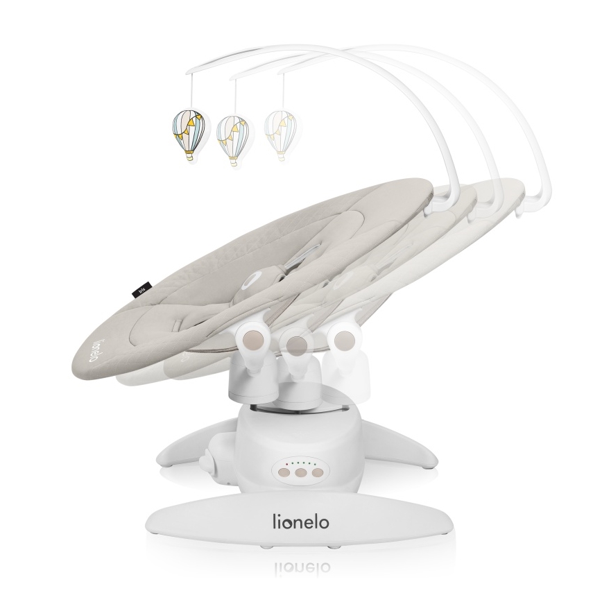 Lionelo - Παιδικό κουνιστό κάθισμα με μελωδία IRIS 4xAA Μπεζ Άμμος