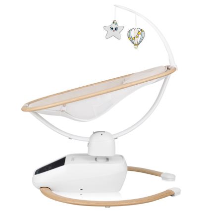 Lionelo - Παιδικό κουνιστό καθισματάκι με μελωδίες OLIVIA Beige Natural + τηλεχειριστήριο