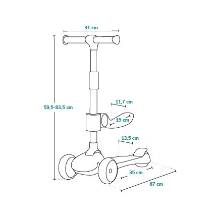 Lionelo - Παιδικό πατίνι 2 σε 1 FRANKY ροζ