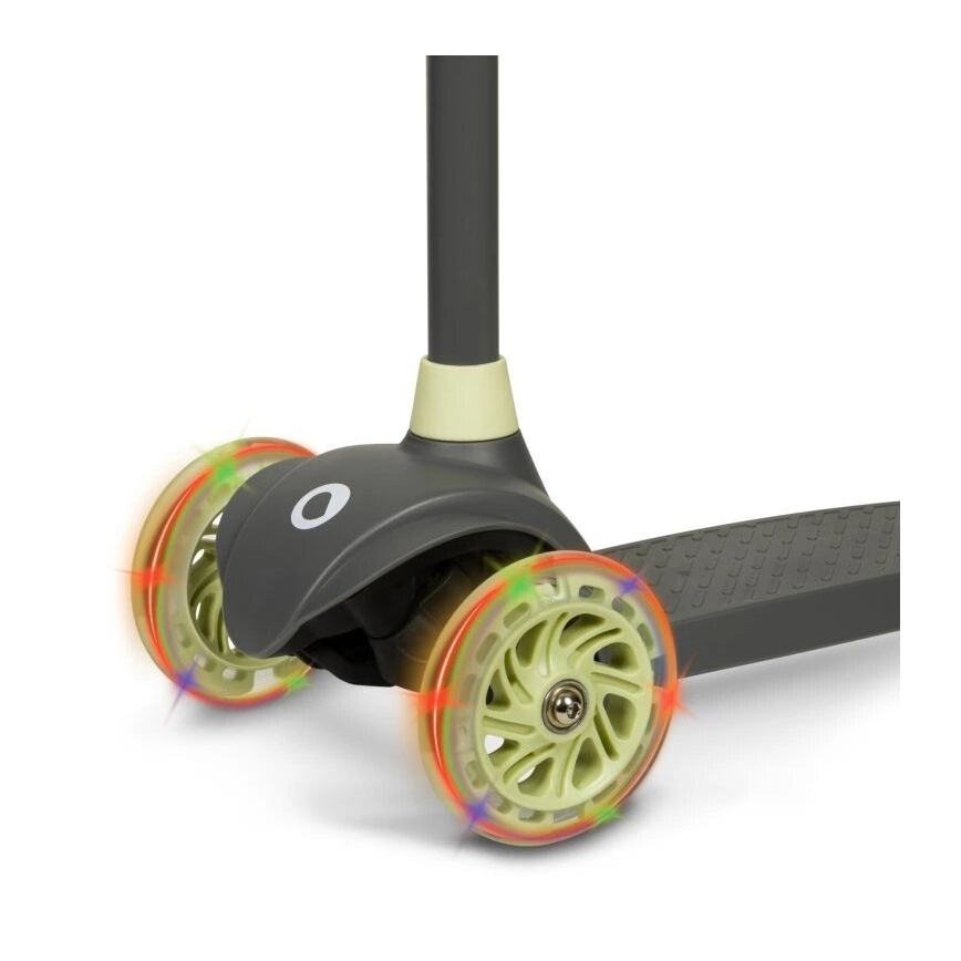 Lionelo - Παιδικό πατίνι JESSY 3xAA γκρι/πράσινο