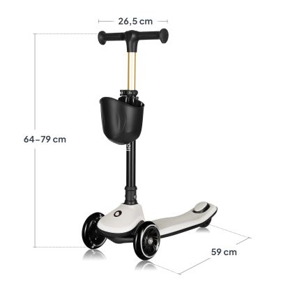 Lionelo - Παιδικό πατίνι MEY 3xAAA, μπεζ σε απόχρωση άμμου