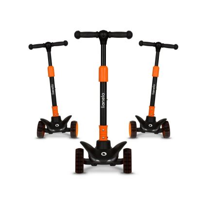 Lionelo - Παιδικό πατίνι TIMMY 3xAA πορτοκαλί/μαύρο