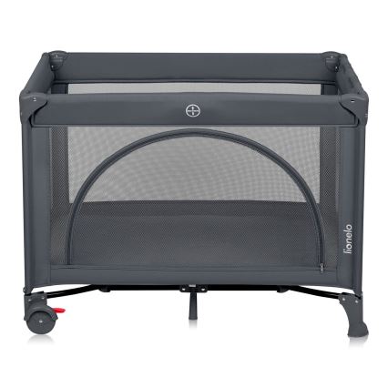 Lionelo - Παιδικό ταξιδιωτικό κρεβατάκι LAURA Γκρι Μπετόν