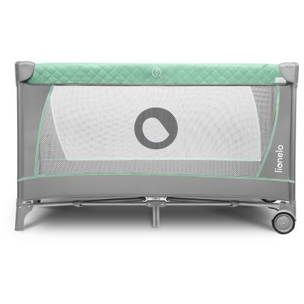 Lionelo - Παιδικό ταξιδιωτικό παρκοκρέβατο FLOWER Τιρκουάζ