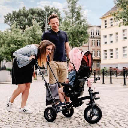 Lionelo - Παιδικό τρίκυκλο TRIS ροζ/γκρι