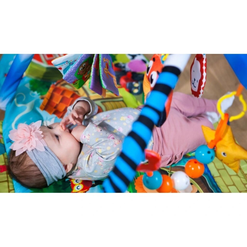 Lionelo - Παιδικό χαλάκι δραστηριοτήτων με σπιτάκι AGNES PLUS