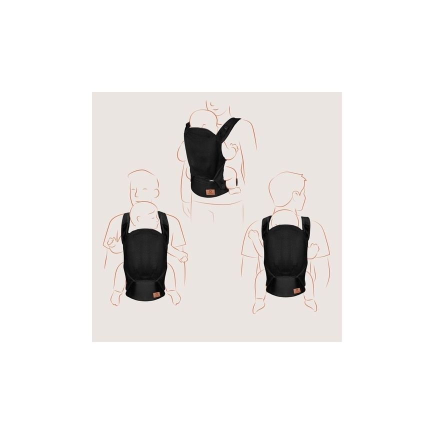 Lionelo - Παιδικός μάρσιπος MARGAREET Air Black