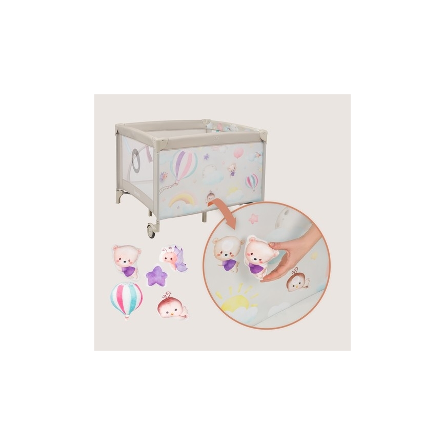 Lionelo - Πάρκο παιχνιδιού MILLE PLUS Γκρι Μπεζ