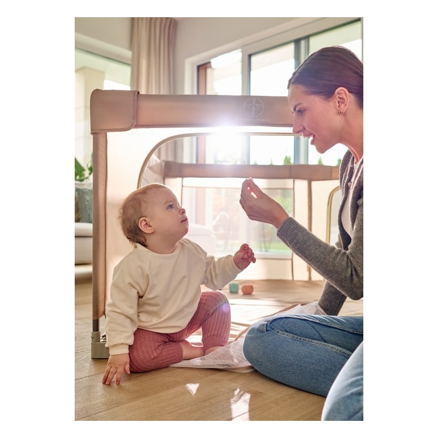 Lionelo - Παρκοκρέβατο FLORENCE σε χρώμα μπεζ άμμου