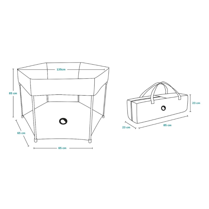 Lionelo - Παρκοκρέβατο ROEL σκούρο μπλε