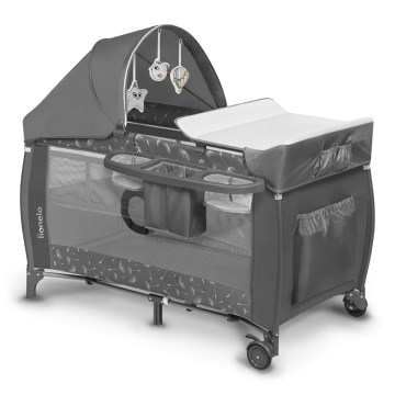 Lionelo - Παρκοκρέβατο SVEN PLUS γκρι