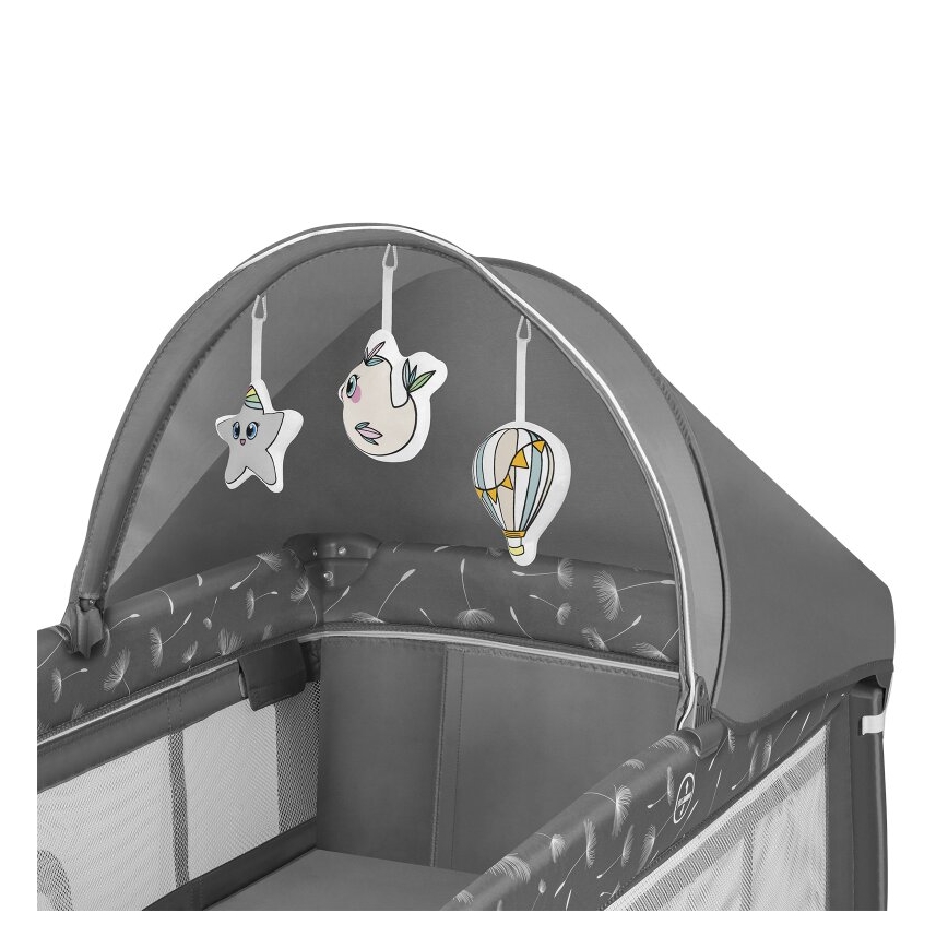 Lionelo - Παρκοκρέβατο SVEN PLUS γκρι