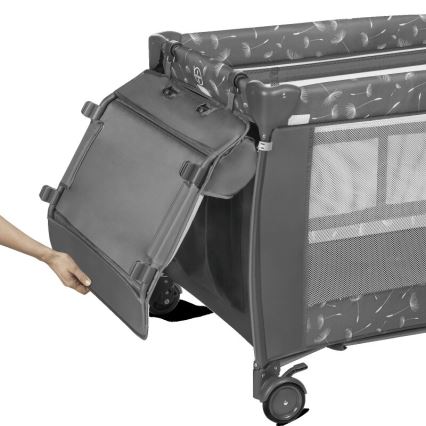 Lionelo - Παρκοκρέβατο SVEN PLUS γκρι