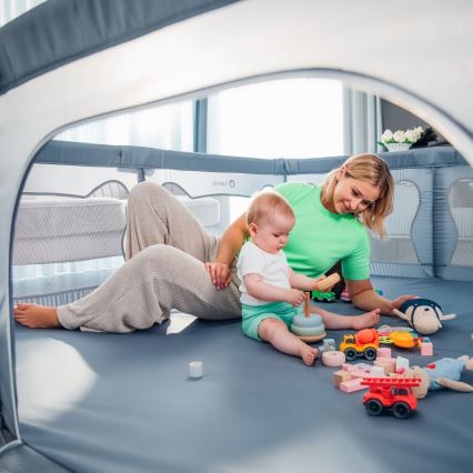 Lionelo - Παρκοκρέβατο WILLOW XL γκρι