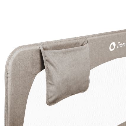 Lionelo - Προστατευτική μπάρα κρεβατιού HANNA Μπεζ Μελανζέ