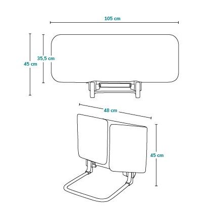 Lionelo - Προστατευτική μπάρα κρεβατιού LORA σε σκούρο γκρι