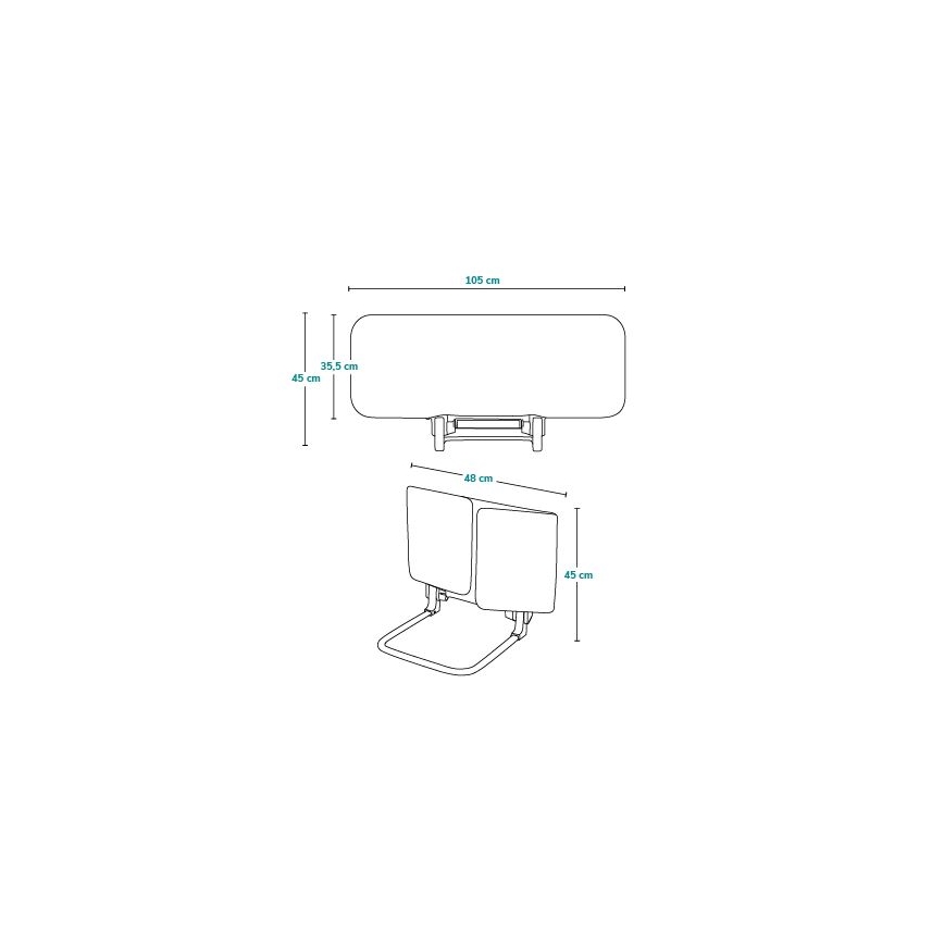 Lionelo - Προστατευτική μπάρα κρεβατιού LORA γκρι