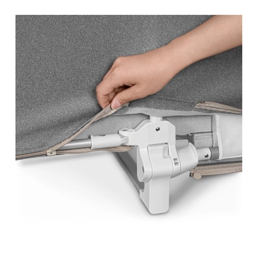 Lionelo - Προστατευτικό κάγκελο κρεβατιού LORA XL σε σκούρο γκρι