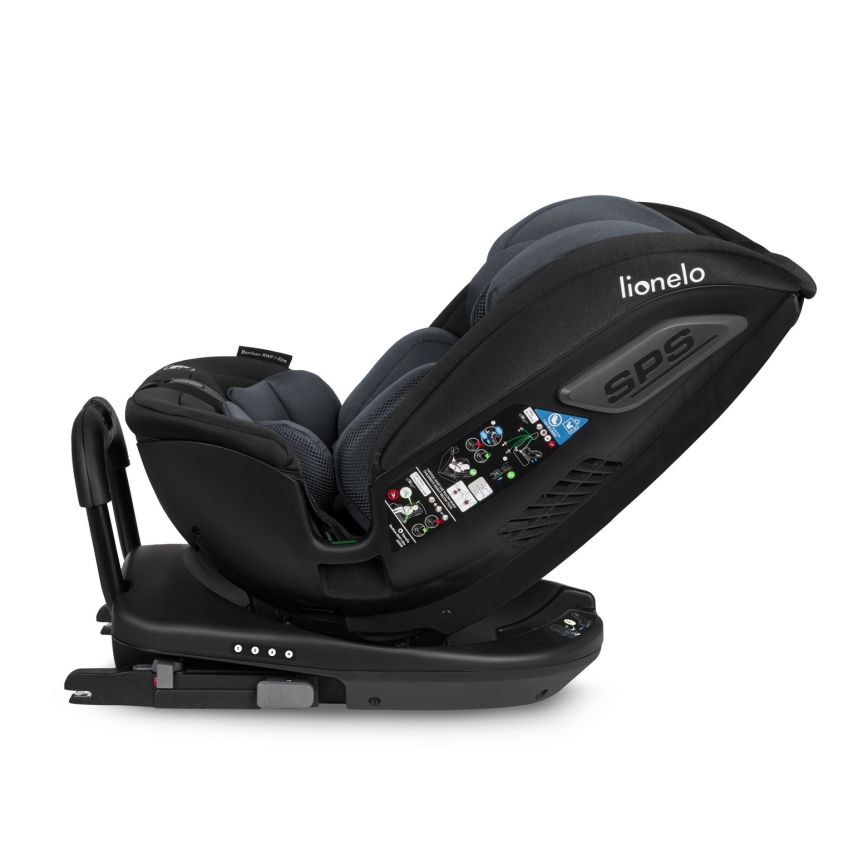 Lionelo - Περιστρεφόμενο κάθισμα αυτοκινήτου με βάση BASTIAAN i-Size 40-150 cm Grey Stone