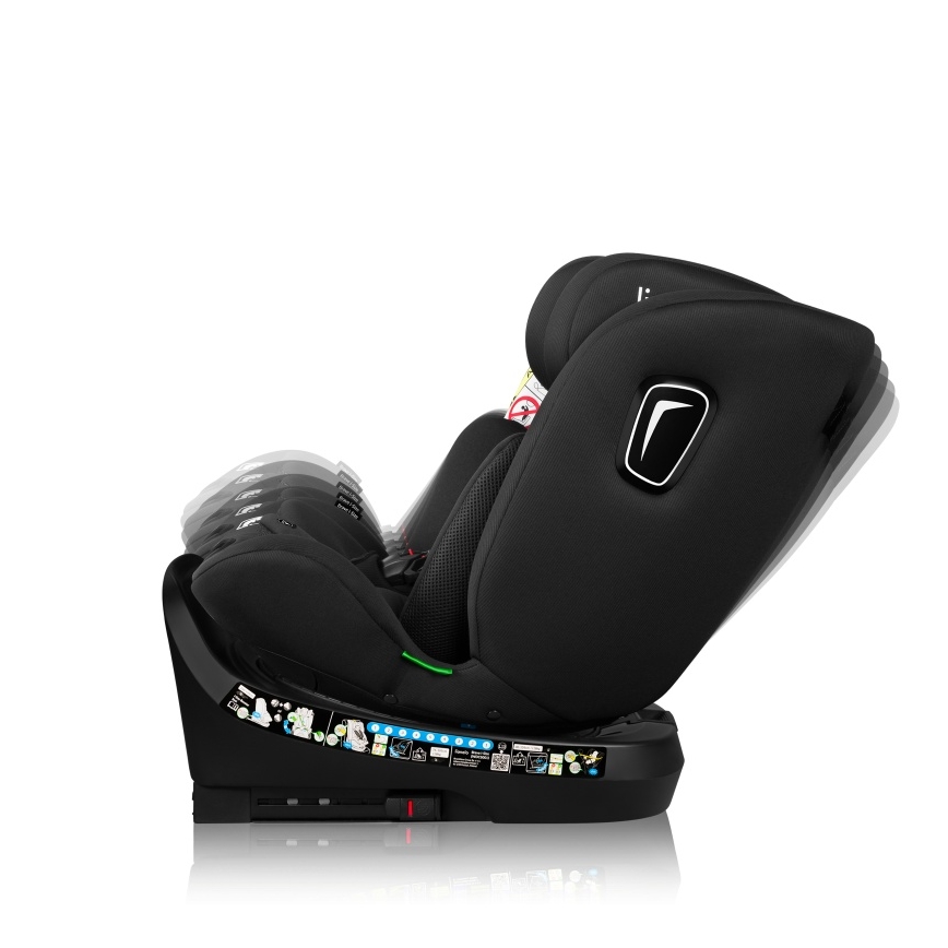 Lionelo - Περιστρεφόμενο κάθισμα αυτοκινήτου με βάση BRAVE i-Size 40-150 εκ. Μαύρο Carbon