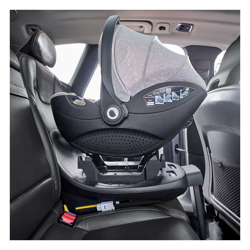 Lionelo - Περιστρεφόμενο κάθισμα αυτοκινήτου με βάση MOXIE SET i-Size 40-87 cm Beige Sand