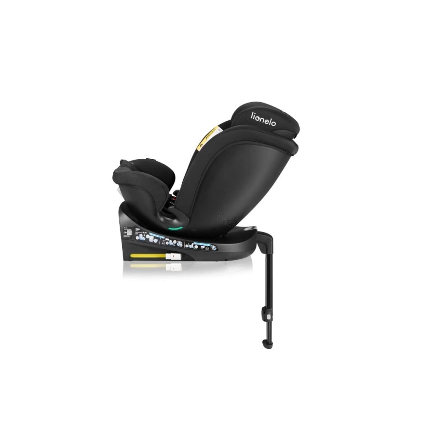 Lionelo - Περιστρεφόμενο κάθισμα αυτοκινήτου με βάση NAVY i-Size 40-150 cm μαύρο