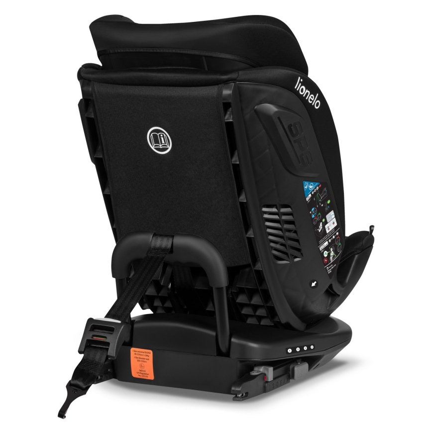 Lionelo - Περιστρεφόμενο παιδικό κάθισμα αυτοκινήτου με βάση BASTIAAN i-Size 40-150 cm Μαύρο Carbon