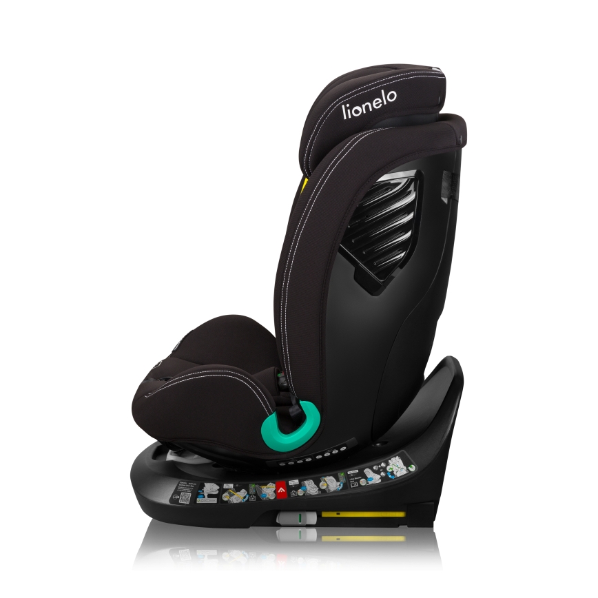 Lionelo - Περιστρεφόμενο παιδικό κάθισμα αυτοκινήτου με βάση BASTIAAN ONE i-Size 40-150 cm Μαύρο Carbon